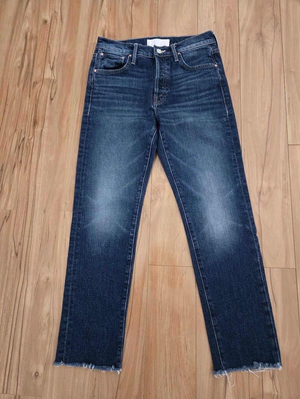 MOTHER Denim "The Scrapper Cuff Ankle Fray" Jeans Size 24